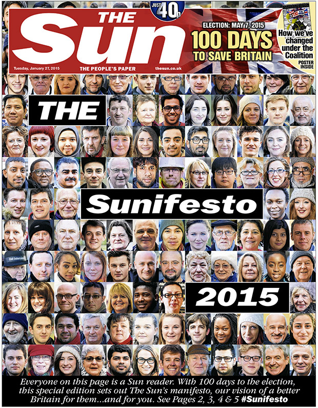 The Sun front page 27th of January