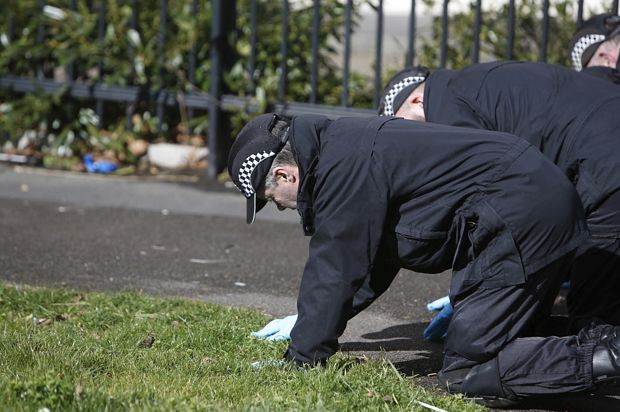 Officers are continuing to make fingertip searches of the area