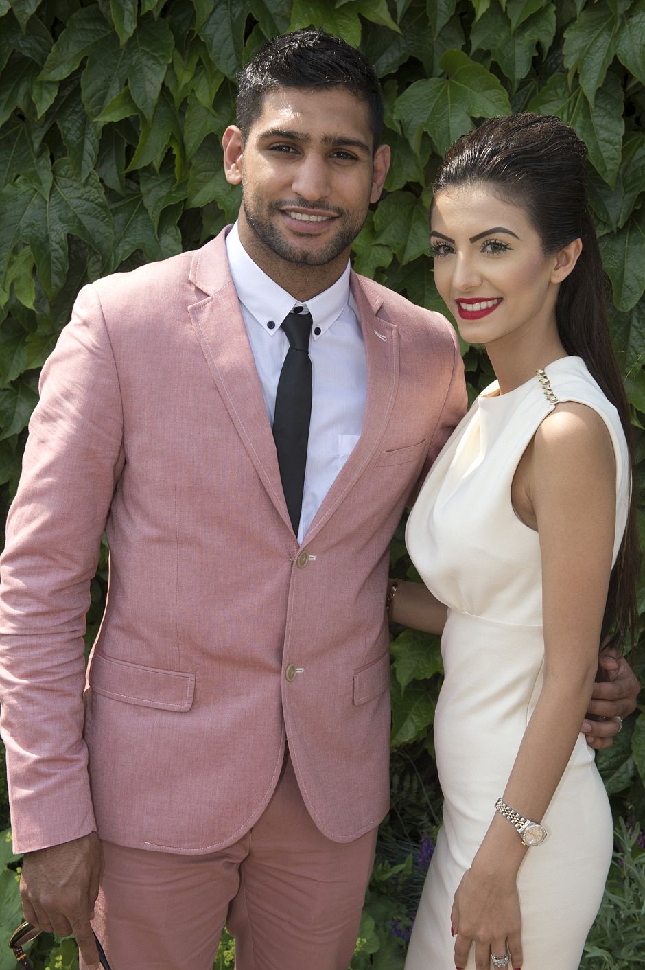 Rat boxer Amir with his wife Faryal