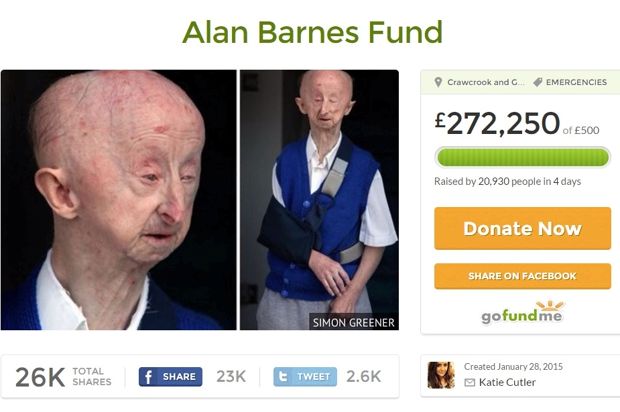 Thousands of people raised cash for Alan