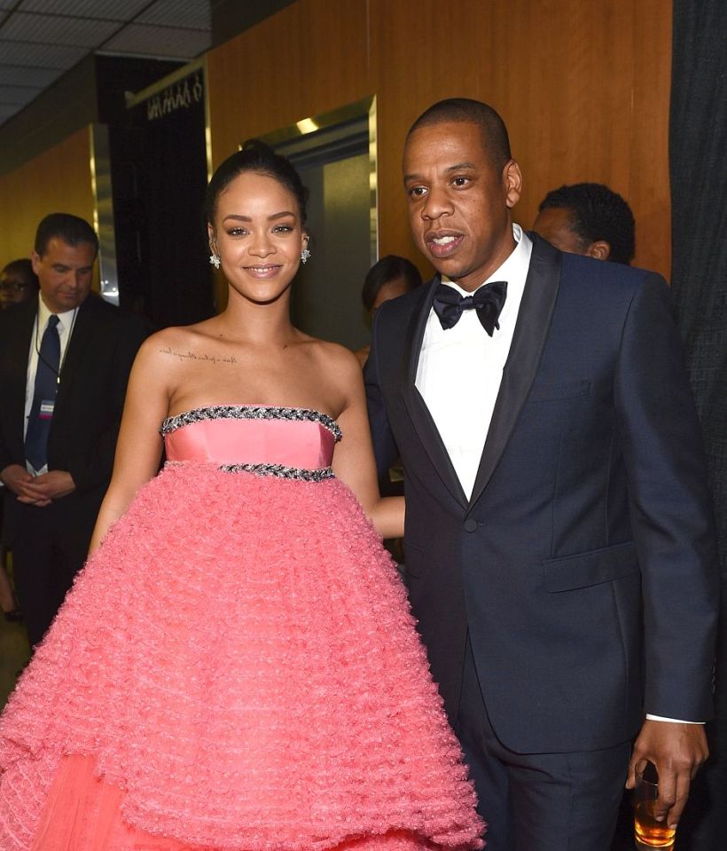  Rihanna with Tidal founder Jay Z