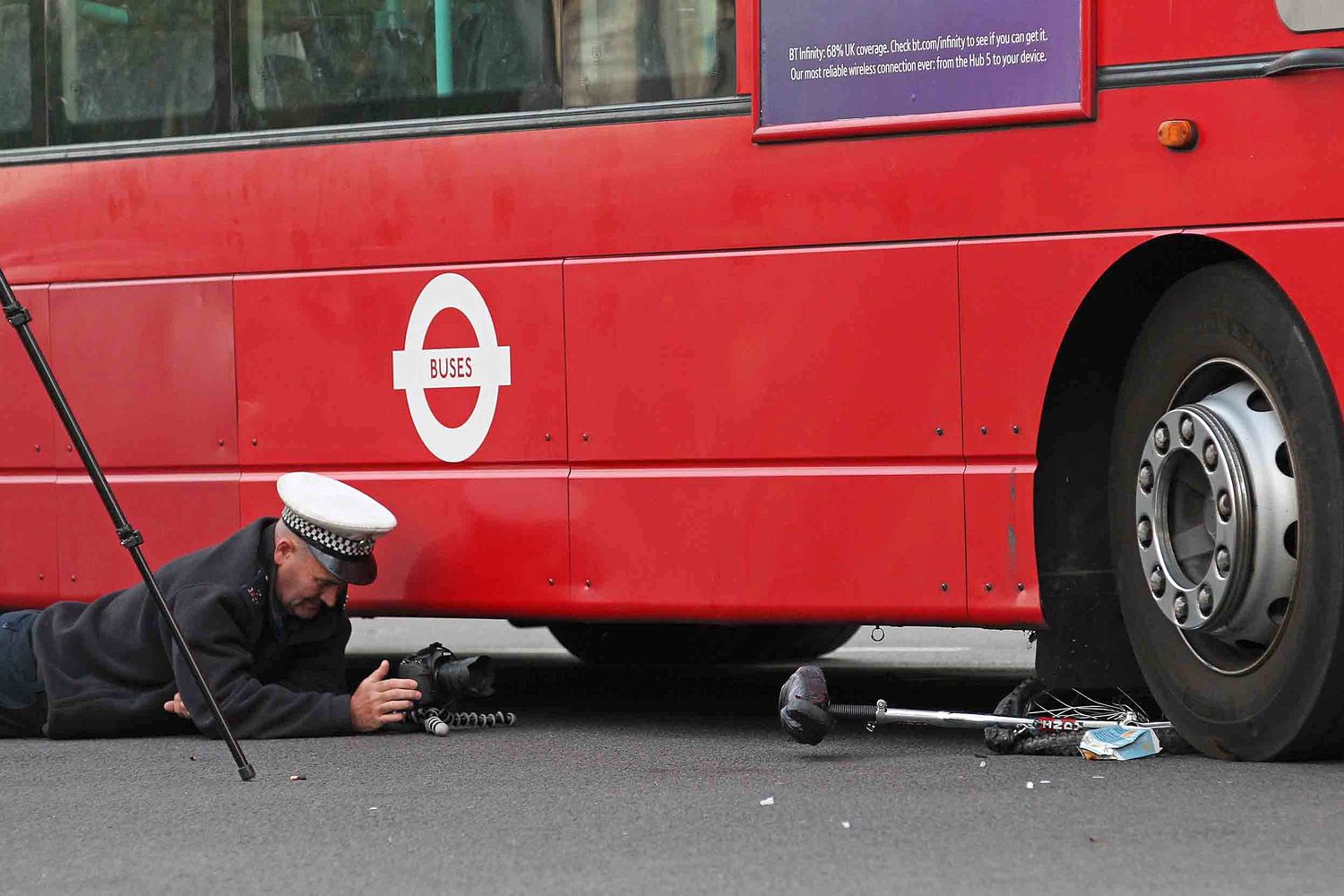 Police investigate scene after collision