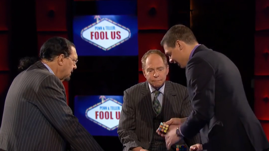 Rubik's cube magician fool legends Penn & Teller 