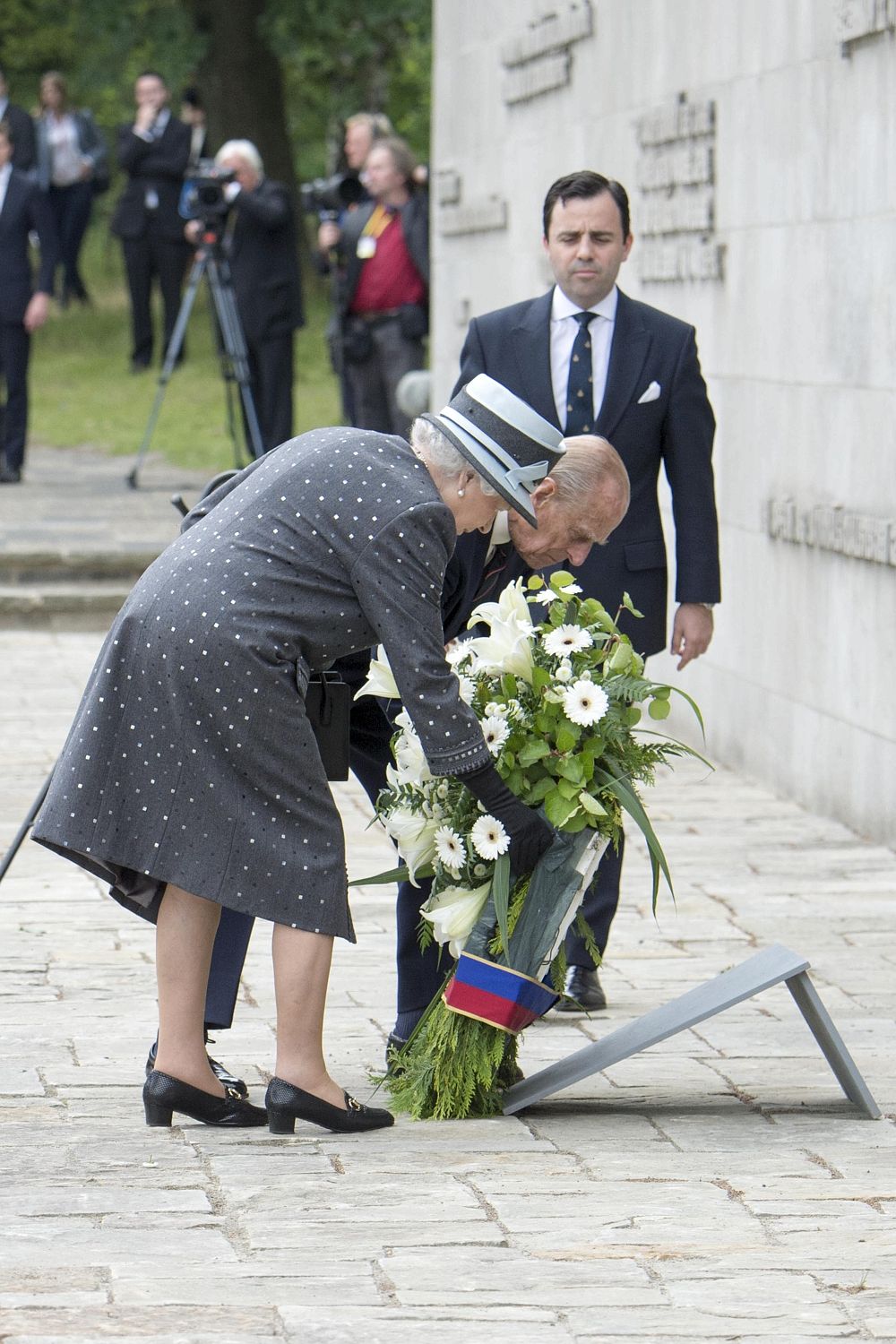 The Queen and Duke of Edinburgh visited the Bergen-Belsen memorial site