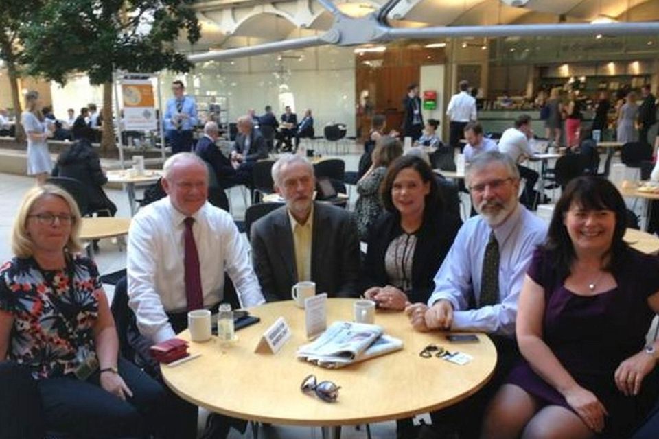  Gerry Adams and Martin McGuinness have tea with leftie Jeremy Corbyn in 2015