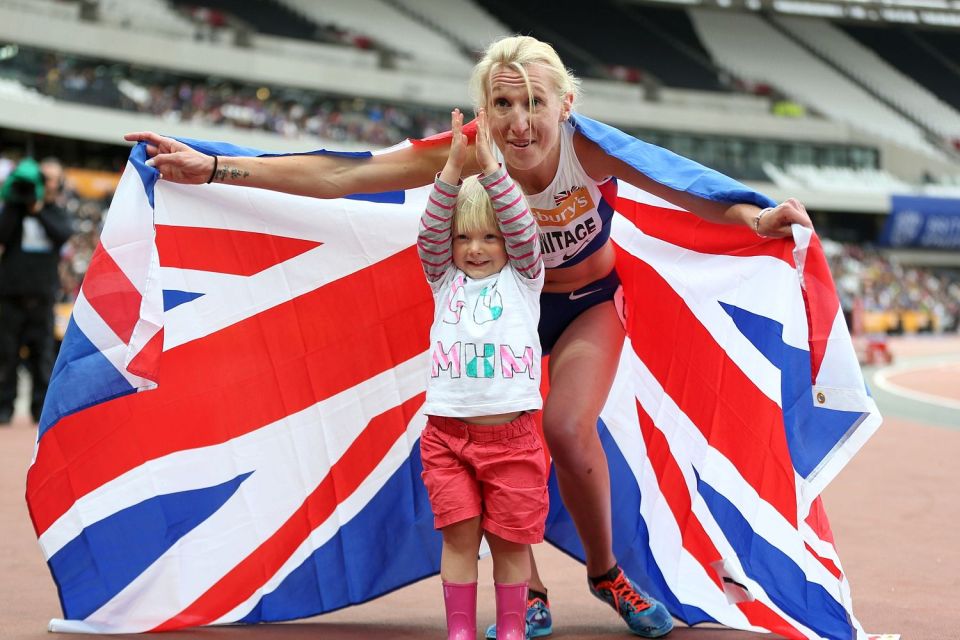 Georgina Hermitage celebrates with her daughter