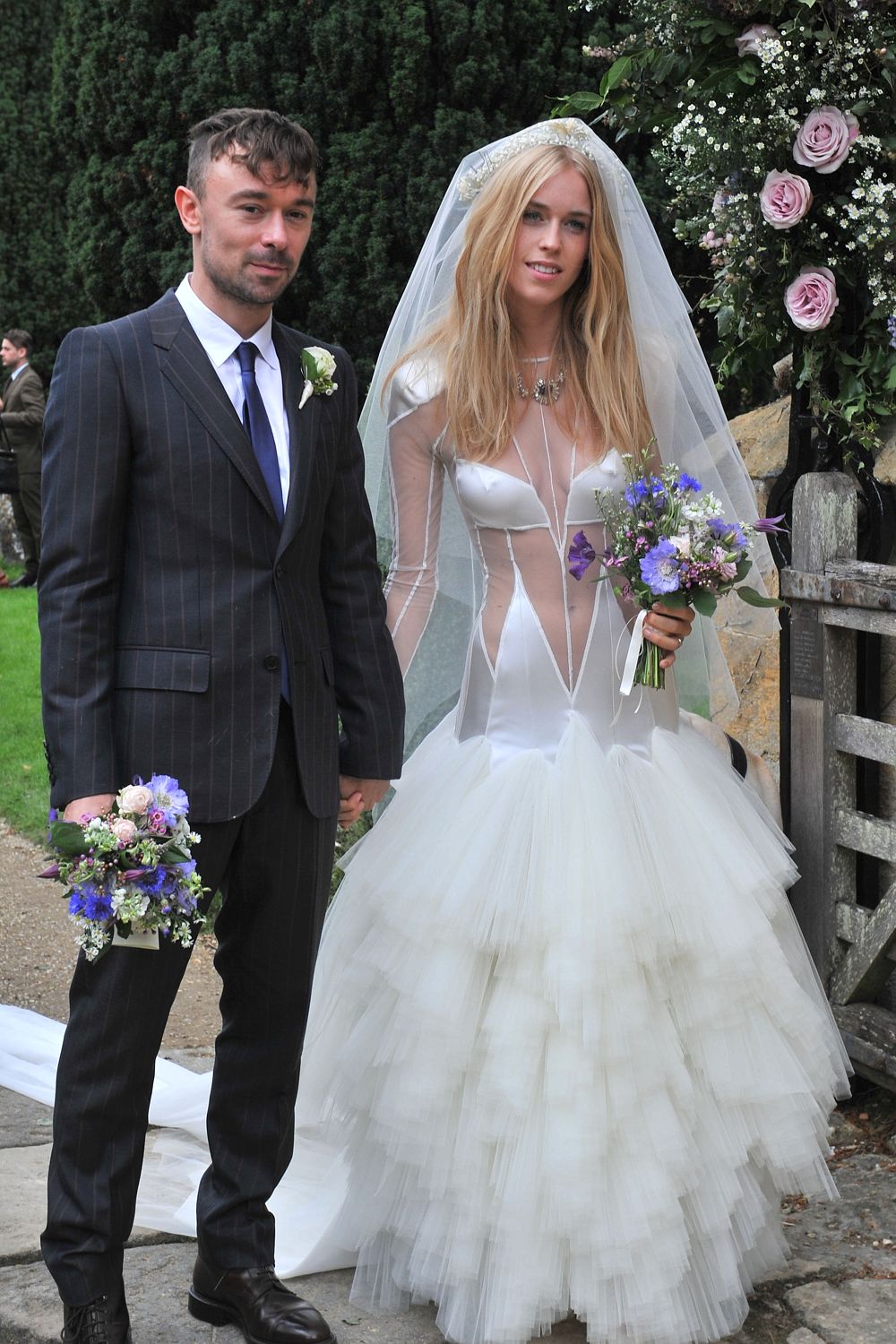 They do ... Mary caused a stir when she wedded bandmate Robbie Furze wearing a see-through dress