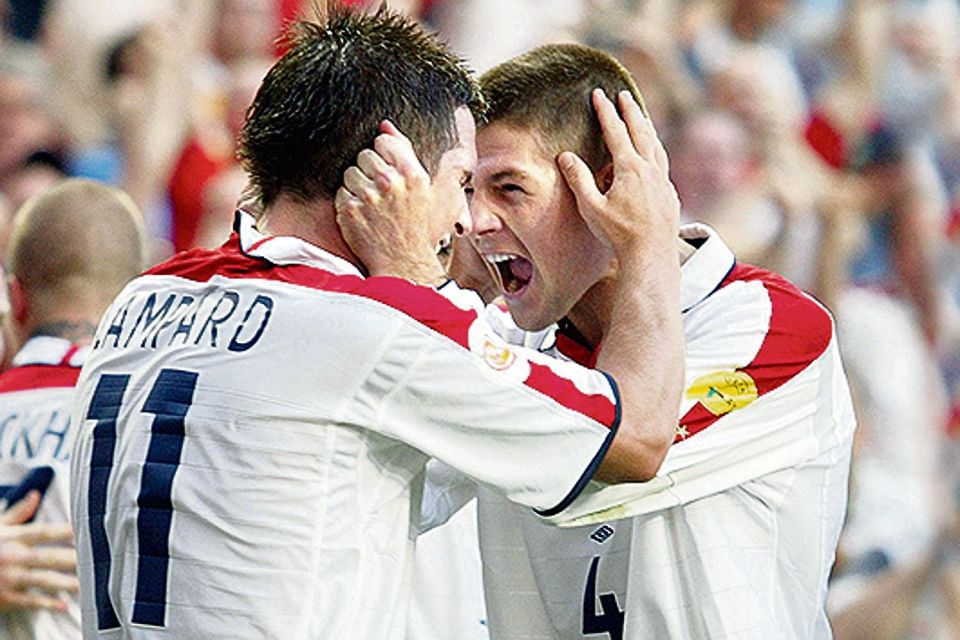 Frank Lampard and Steven Gerrard with England