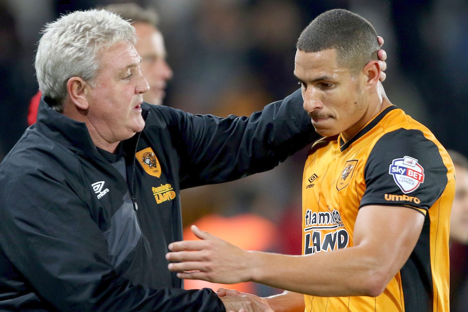 Anguish...Livermore with Tigers boss Steve Bruce