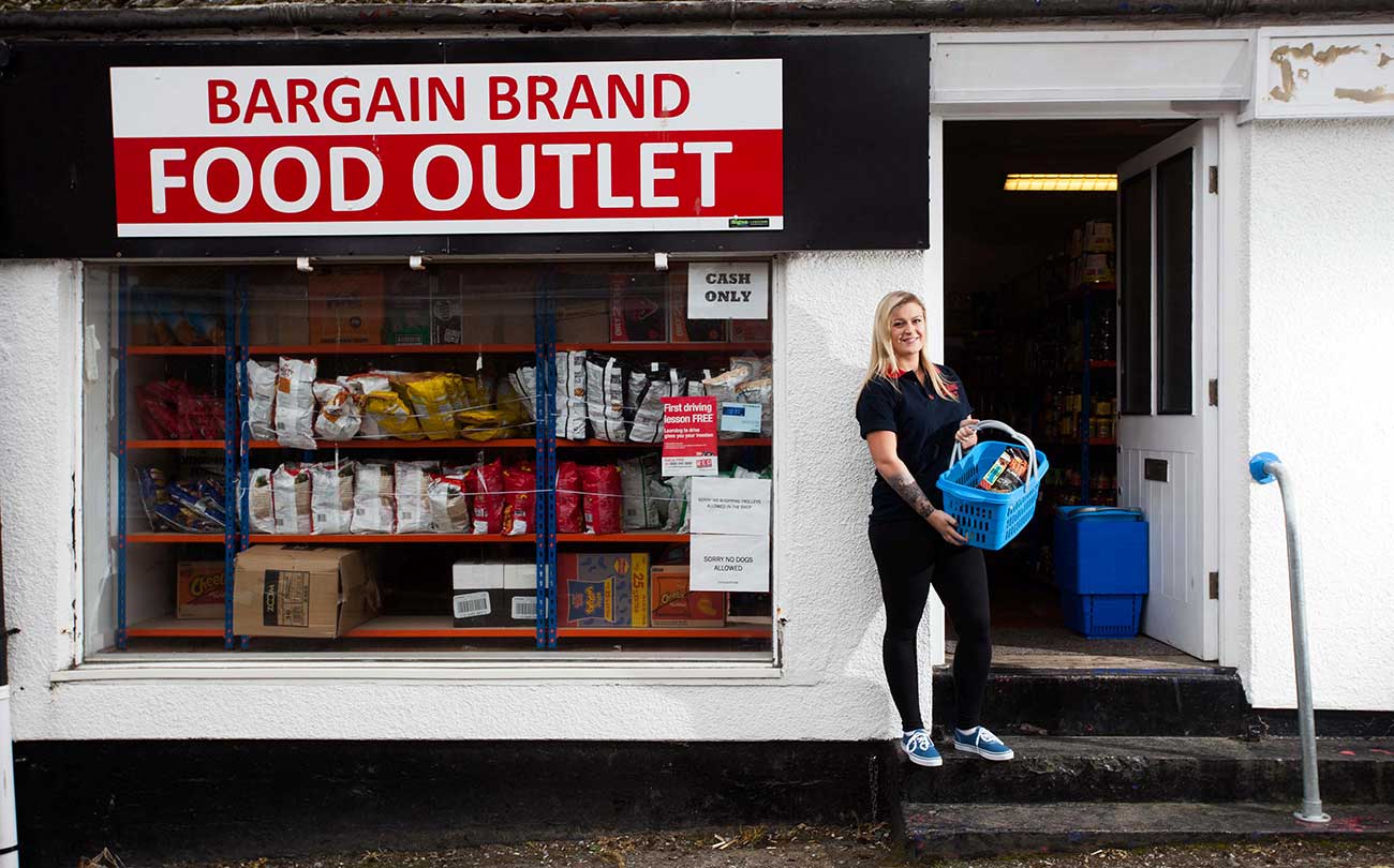 Charlotte Danks aged 20, from Newquay, Cornwall, has opened a budget supermarket in the Cornish town. The shop sells products from 25p and aims to help poor people in Cornwall.