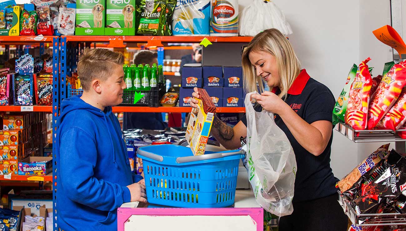 Charlotte Danks aged 20, from Newquay, Cornwall, has opened a budget supermarket in the Cornish town. The shop sells products from 25p and aims to help poor people in Cornwall.