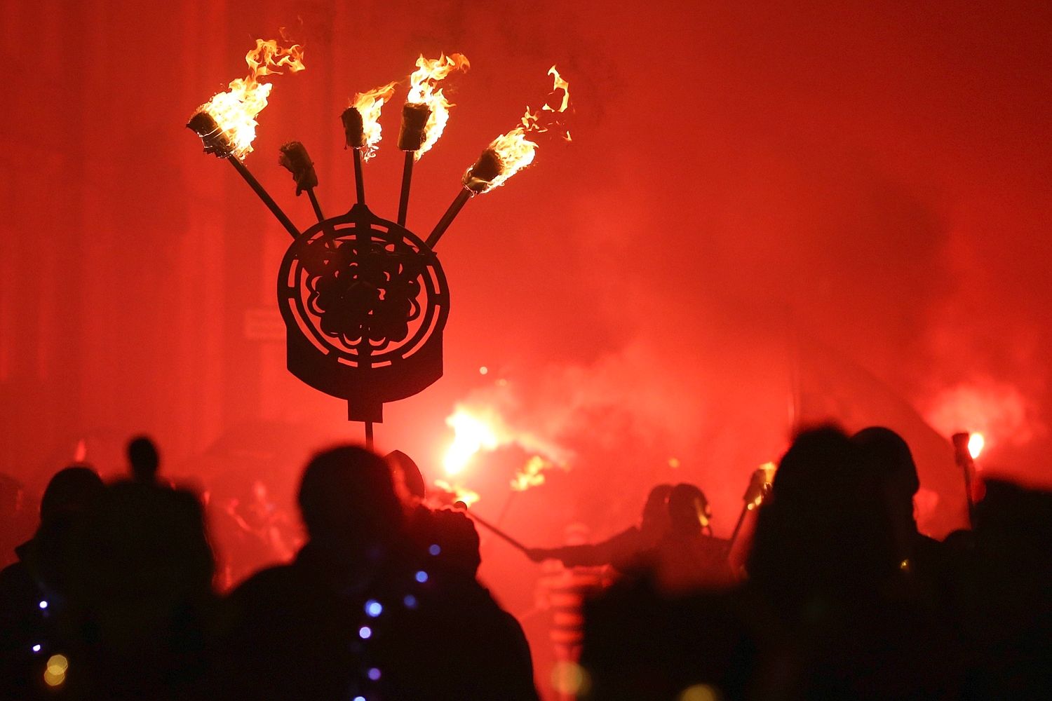 Huge crowds took to the streets in Lewes