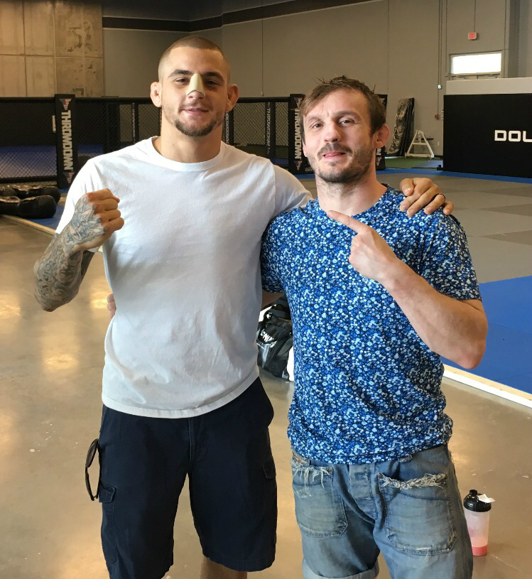  Brad's teammate Dustin Poirier got his broken nose fixed after his win over Joe Duffy in January