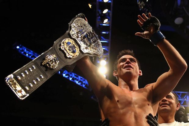 Reunited: Dominick Cruz reclaimed the championship he never lost in the Octacon