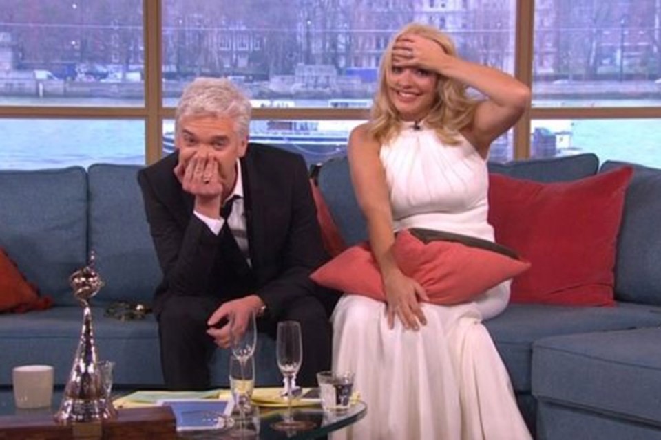  Holly and Phil struggled with the after-effects of their night out during one hilarious moment on This Morning