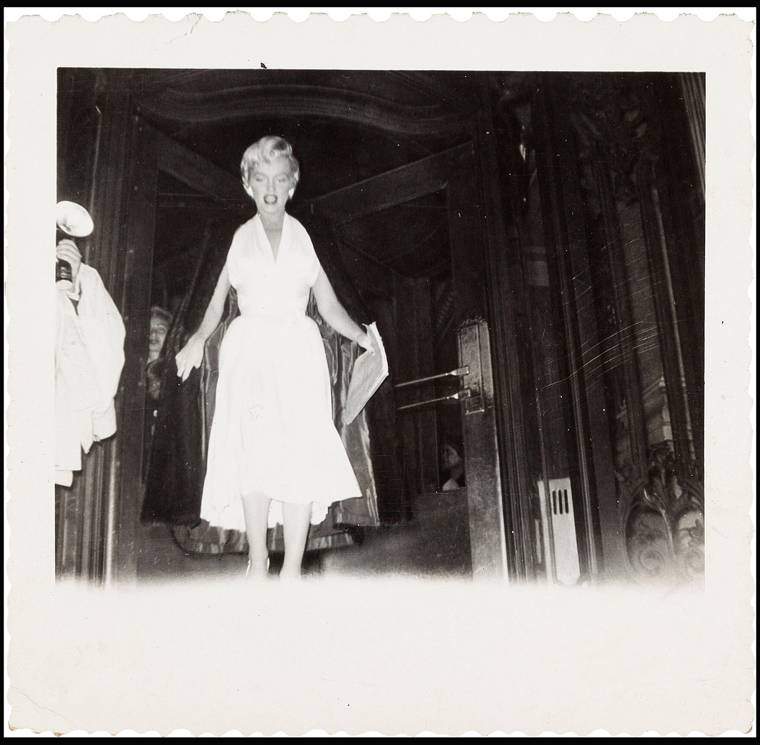 Pic: HeritageAuctions/BNPS A previous seen before image of Marilyn Monroe wearing her famous 'white dress' as she leaves the St. Regis hotel in New York City is also in the sale. A trove of rare and never-seen-before snapshots of Hollywood legend Marilyn Monroe have emerged for sale from the collection of a superfan who spent years following the star. The collection of 183 pictures of the pin up were all taken around New York in the mid-1950s by superfan James Collins, a teenager who was a member of the 'Monroe 6'. The youngsters were such avid fans Monroe ended up knowing them all by name and allowed them special access to her to take countless photos and signed numerous autographs. Collins is now auctioning the 183 photos in 18 lots through Heritage Auctions in Dallas, Texas.