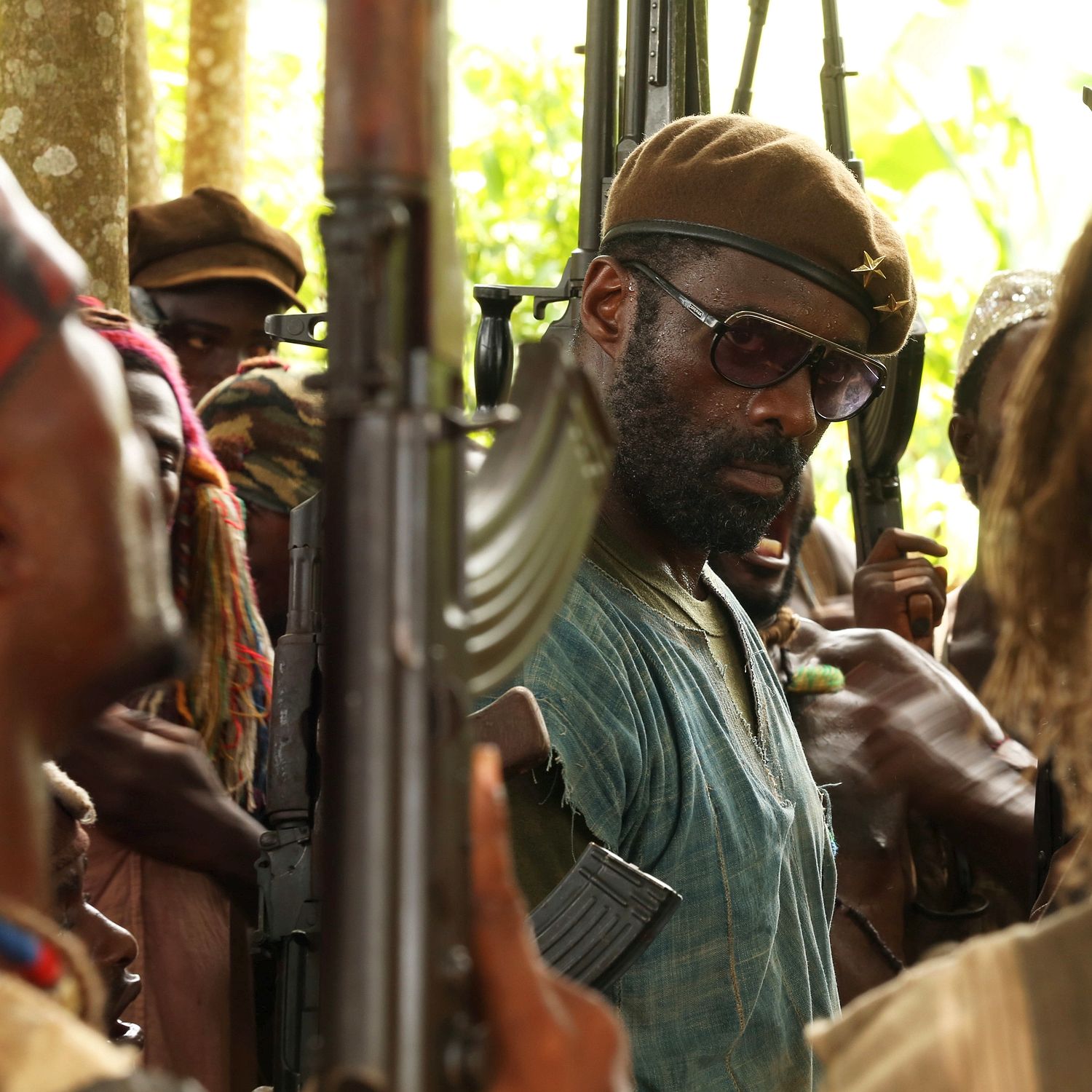 On the frontline . . . as the sadistic Commandant in Beasts Of No Nation