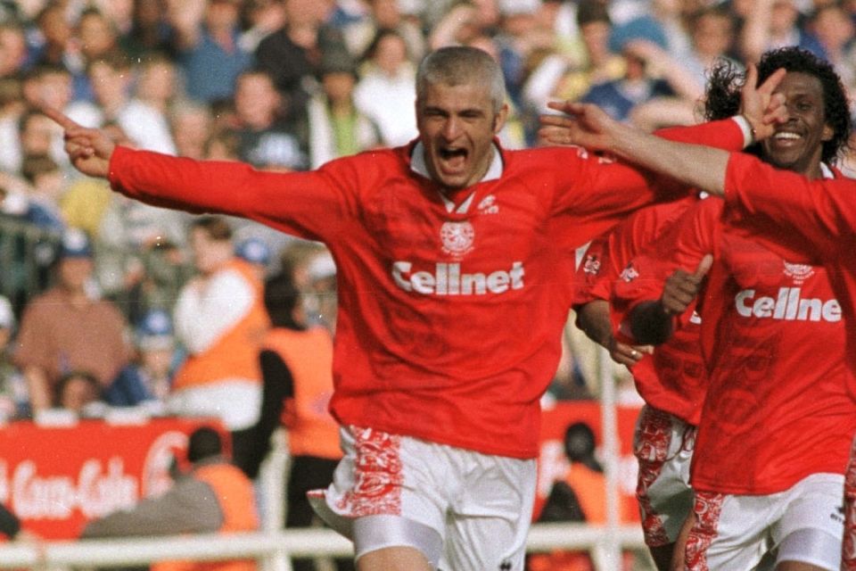 Fabrizio Ravanelli scored 31 goals for Middlesbrough in the 1996/97 season 