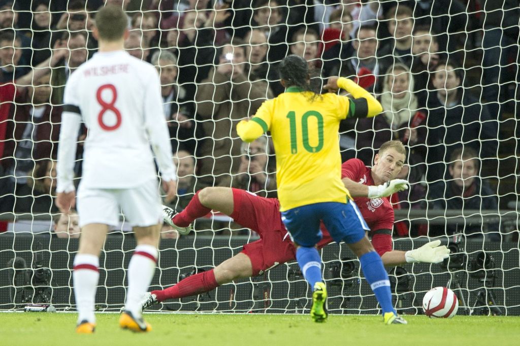  Ronaldinho failed to beat Hart at Wembley in 2013