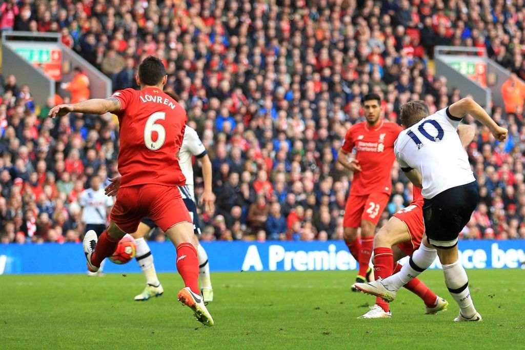  Kane's stunning equaliser against Liverpool earlier this month helped keep Spurs in title hunt