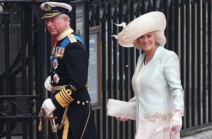 The Prince of Wales and the Duchess of Cornwall arrive at Westminster Abbey ahead of the wedding between Prince William and Kate Middleton.