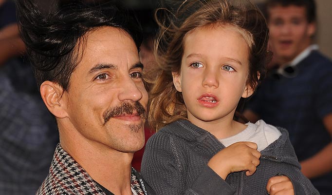 Everly Bear Kiedis and Anthony Kiedis attend the Premiere of Walt Disney Pictures 'Cars 2' at the El Capitan Theatre on June