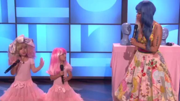 Sophia and her cousin Rosie performed alongside Nicki Minaj on the Ellen DeGeneres show