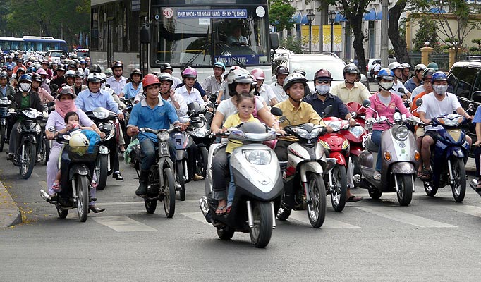 Manic moped traffic,