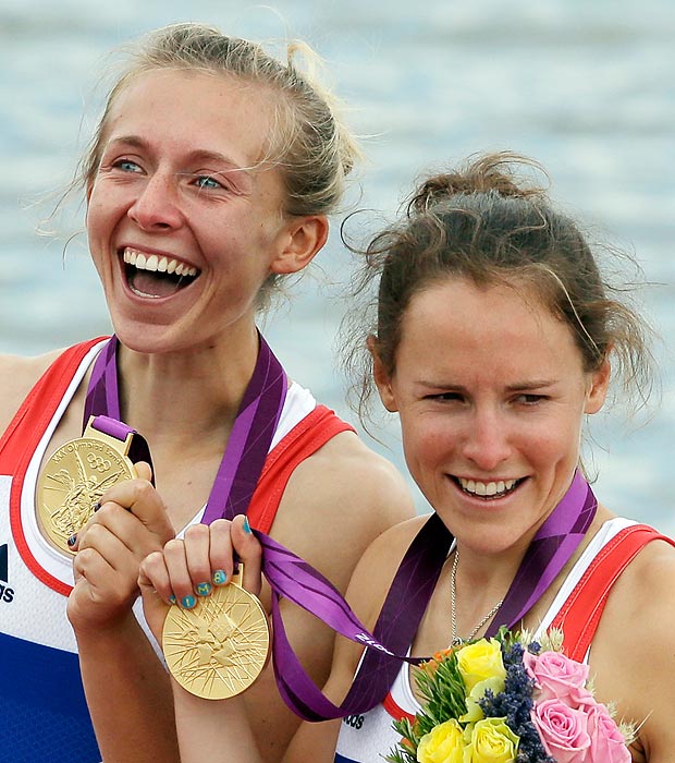 Great Britain's Katherine Copeland, left, and Sophie Hosking