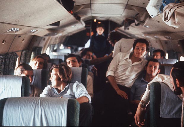 Passengers are relaxed moments before the 1972 Andes Air crash