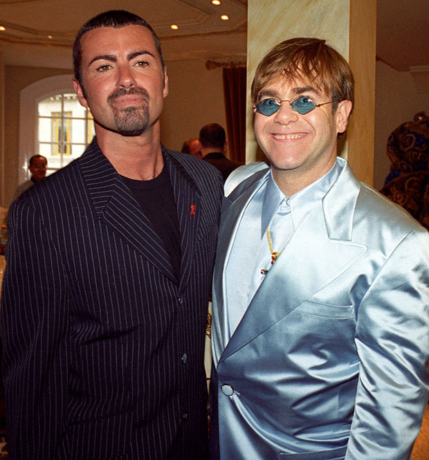 George Michael with Elton John