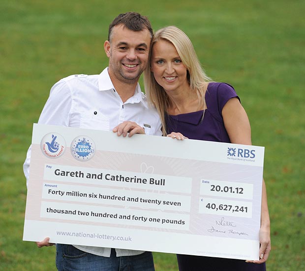 Gareth won a whopping £40million in 2012 with his former wife Catherine