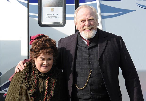 Scottish singer Susan Boyle and actor James Cosmo 