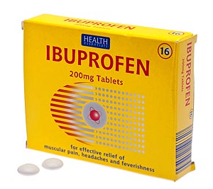 Ibuprofen packet and tablets