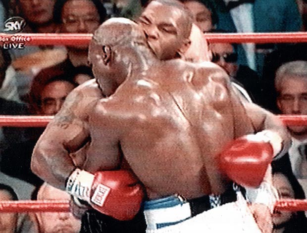 Mike Tyson Returns Evander Holyfields' Ear Back (Foot Locker Commercial)