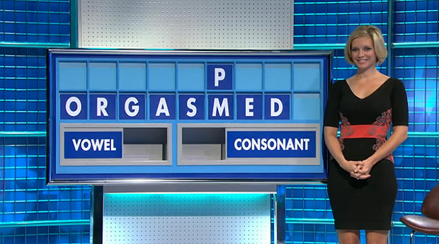 Handout screen grab issued by Channel 4 of Rachel Riley next to the eight-letter word "orgasmed" as viewers of the Channel 4 word game Countdown were left gasping when it hit a peak with a near-the-knuckle answer. PRESS ASSOCIATION Photo. Issue date: Wednesday November 13, 2013