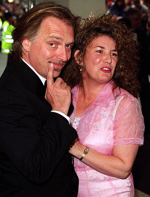 Rik Mayall with his wife Barbara