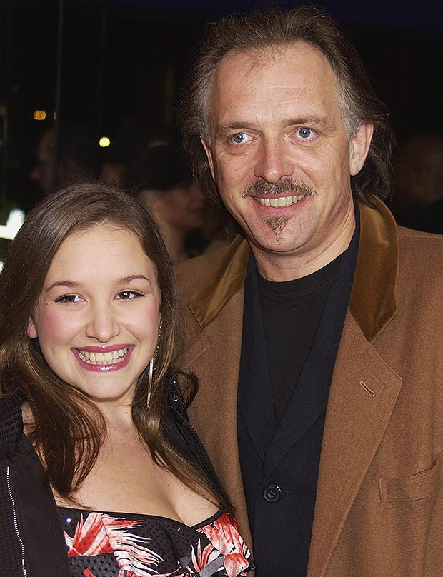 Comedian Rik Mayall with his daughter, Rosy