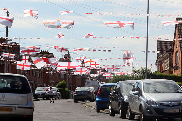  The drivers have been told they can't display St George's Cross flags on the vehicles