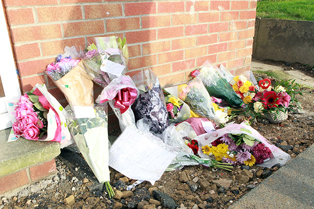  tributes left by family and friends at the family home of Jane Khalaf who died last month while on a exchange trip to Germany. See Ross P