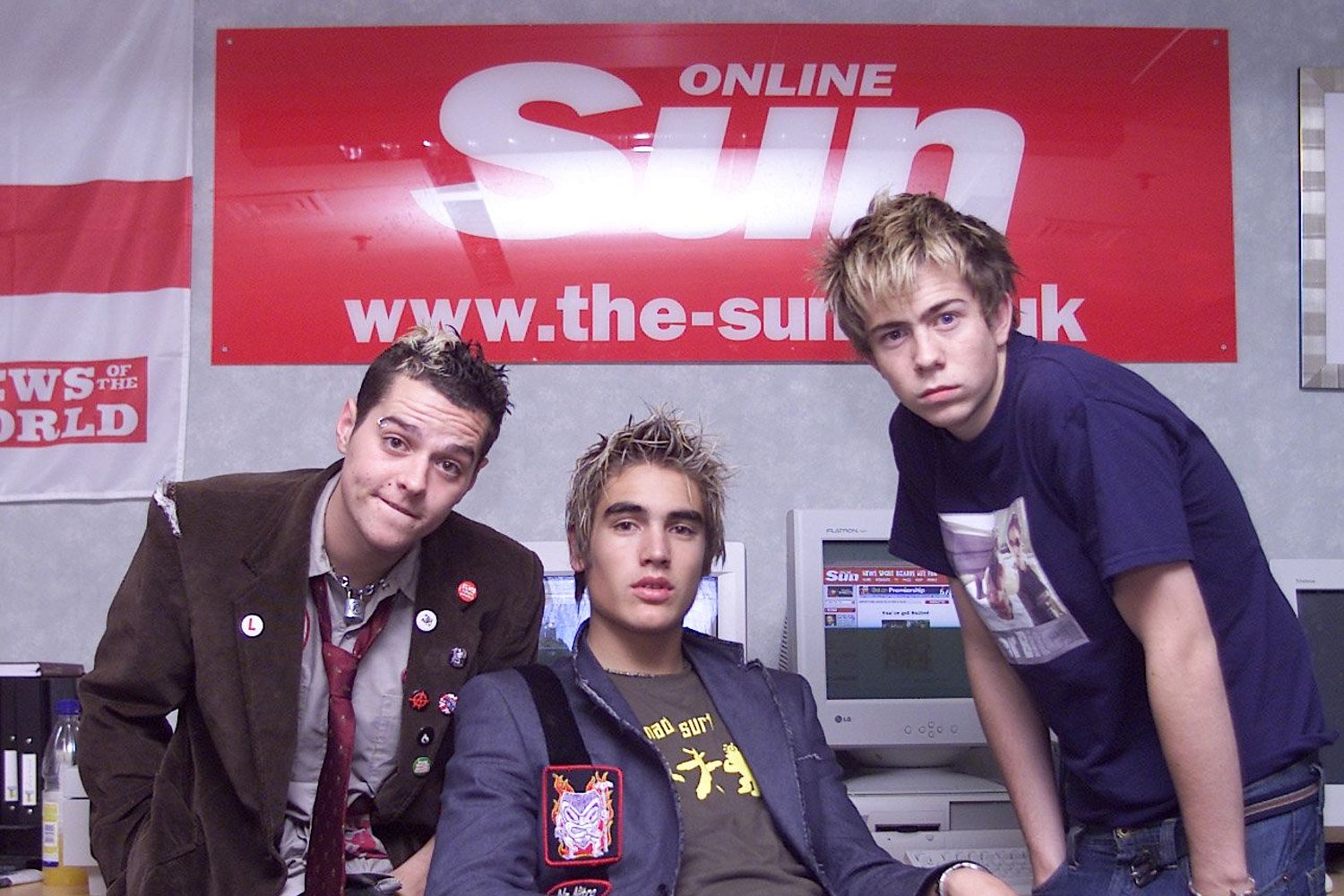 Busted visit The Sun back in 2002