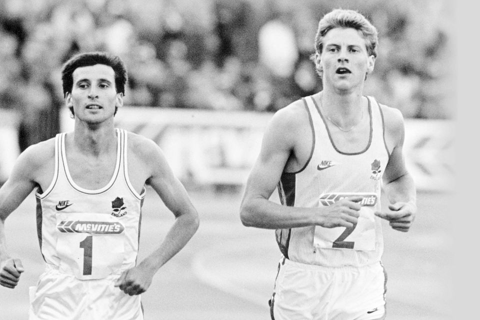  Seb Coe (left) running alongside Steve Cram. Both middle-distance greats made it onto the list