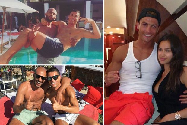 Cristiano Ronaldo pictured with Badr Hari and Irina Shayk