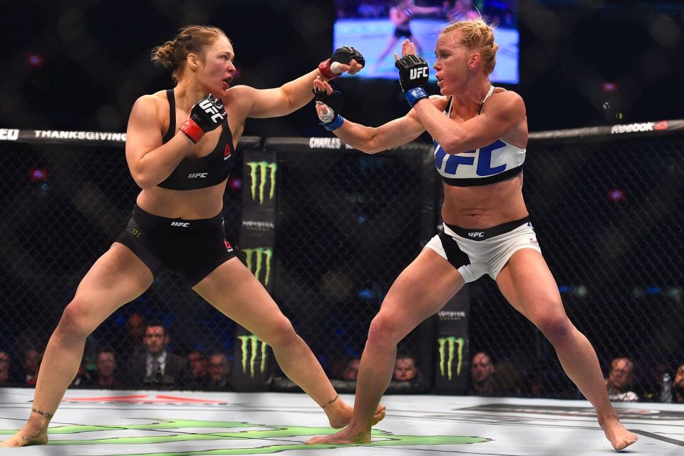  Ronda Rousey (left) lost her title to Holly Holm at UFC 193 in November 2015