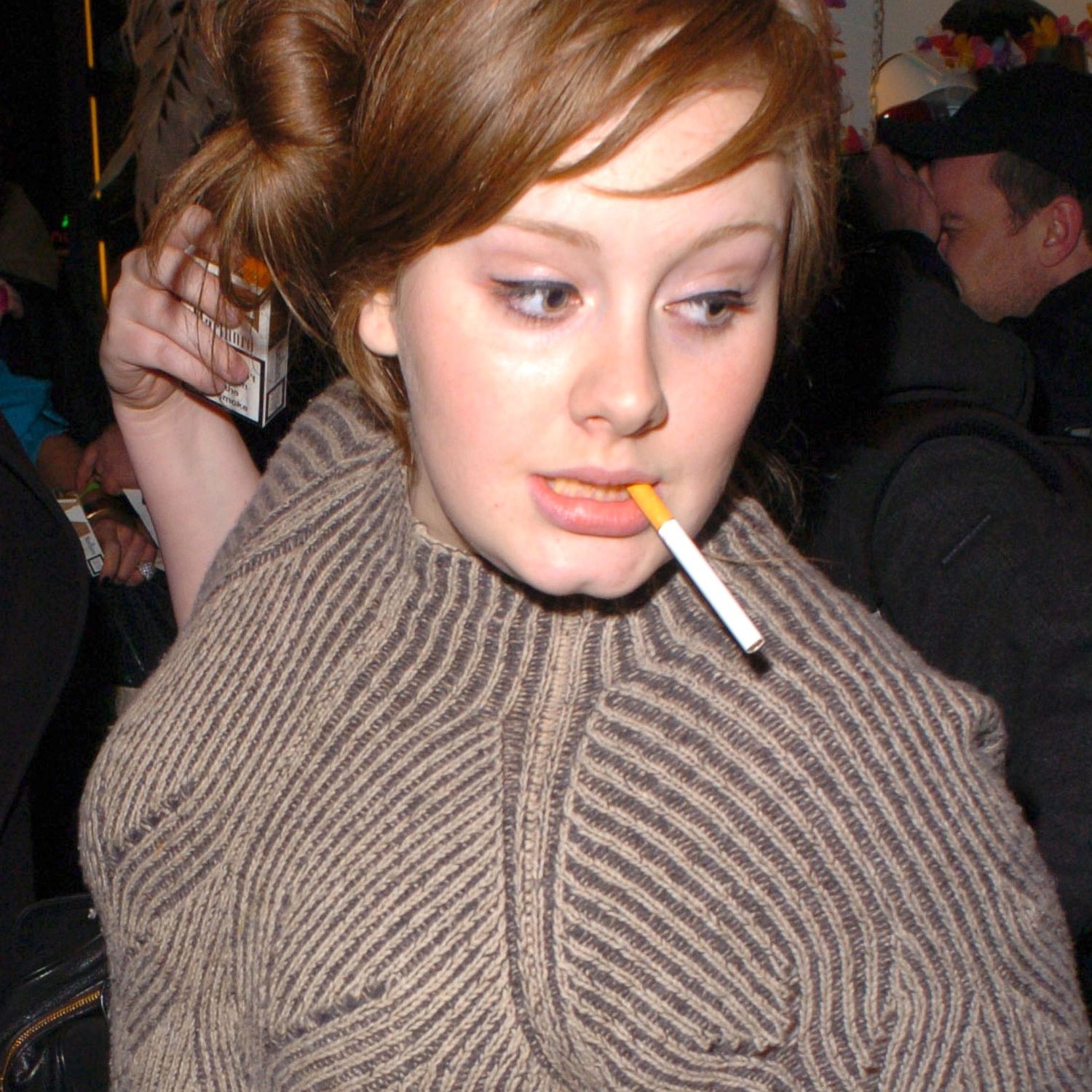 Enjoying a puff at 2008 book launch