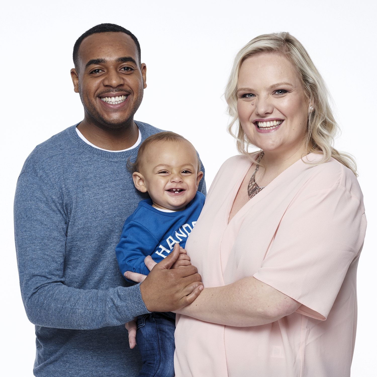 Marcus Williams-Baptiste and Lynsey Woodell with baby Remy