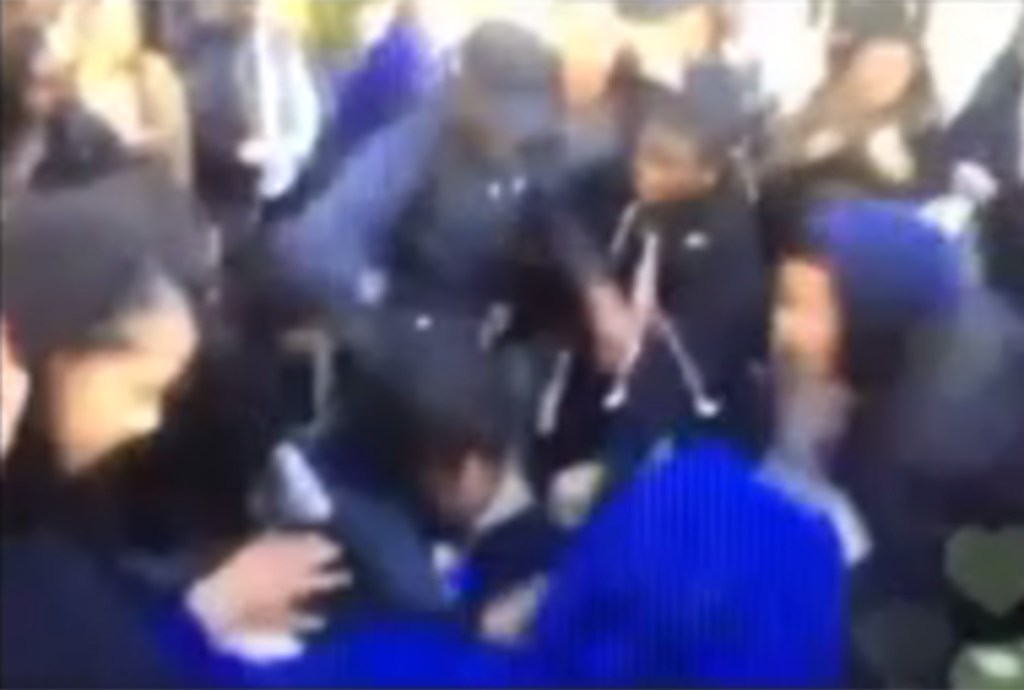  The brawl erupted outside the Centrale shopping centre in Croydon