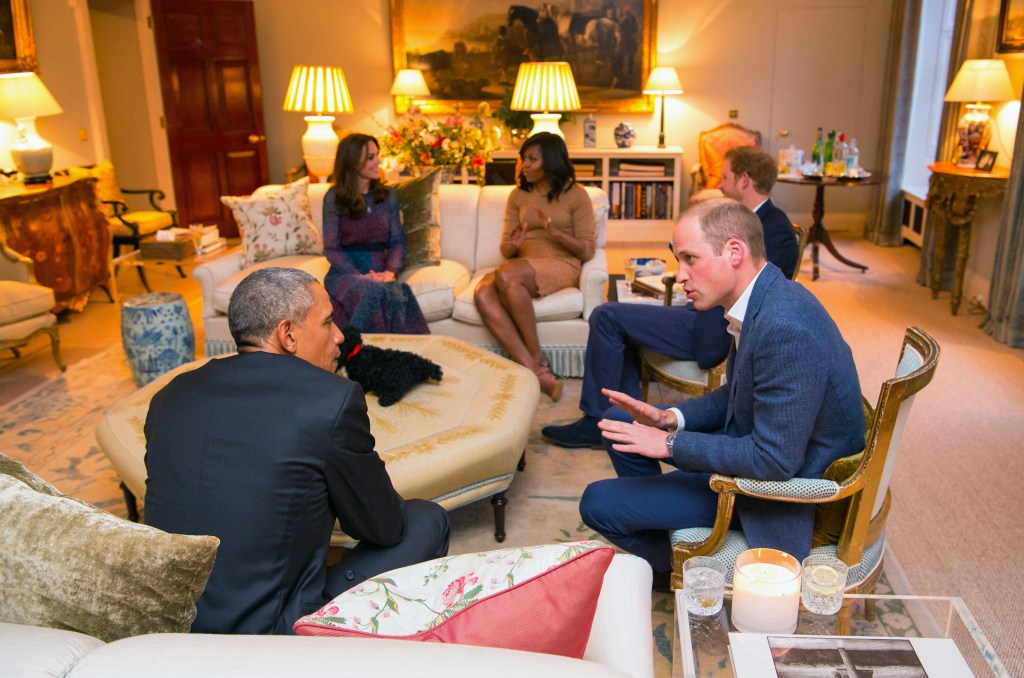 After the pictures were taken by a White House photographer and Kensington Palace staff, the two-year-old Prince was taken to bed