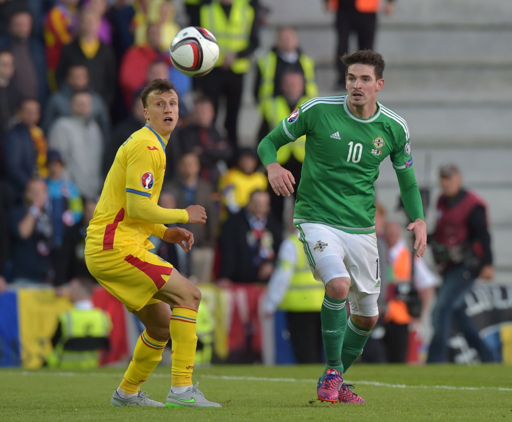  Vlad Chriches, left, may have struggled to shine at Tottenham but he is a key part of the Romania defence for Euro 2016