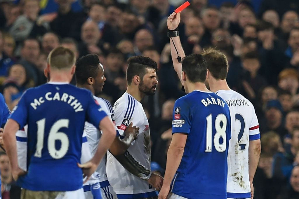  Costa is currently suspended after being sent off against Everton